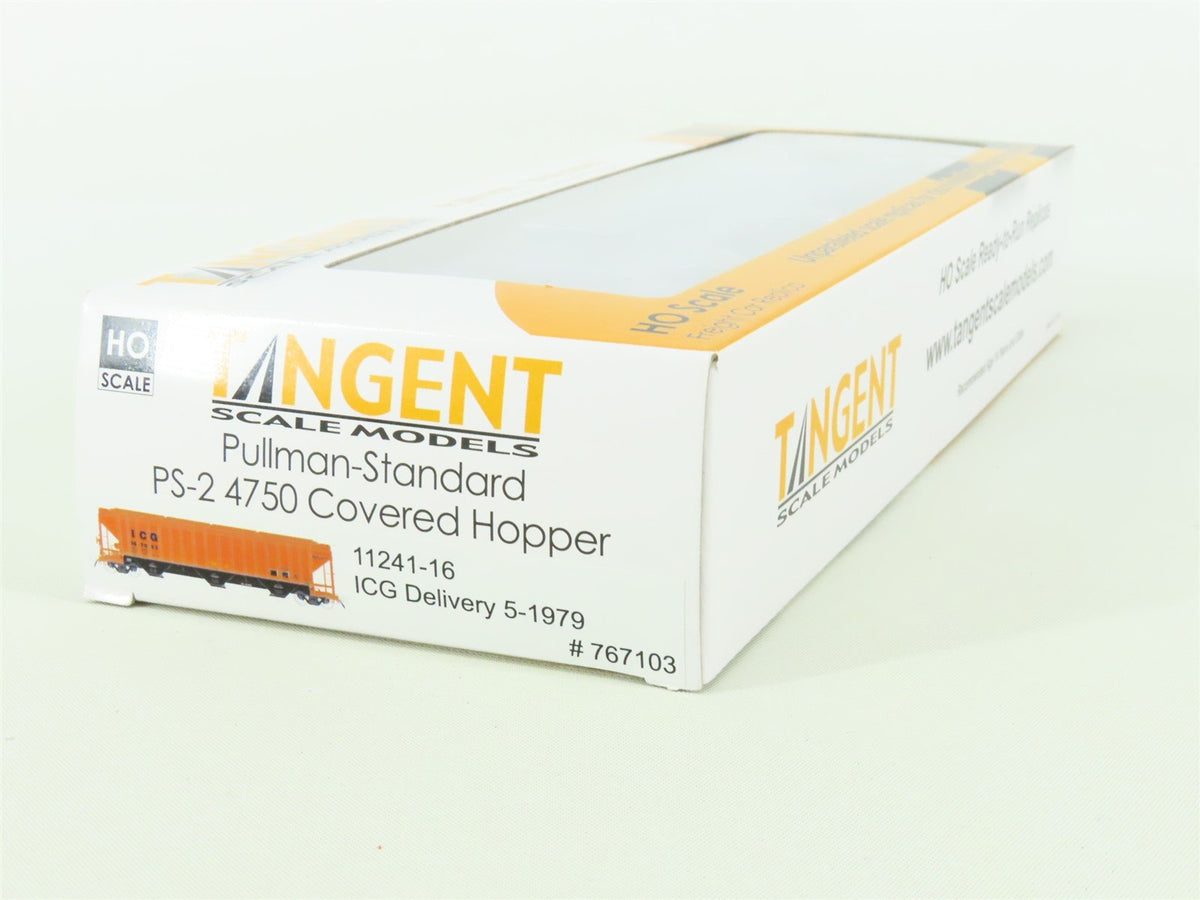 HO Scale Tangent #11241-16 ICG Illinois Central Gulf 3-Bay Covered Hopper 767103