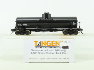 HO Tangent #22010-04 GATX Black Lease 8K Gal. Tank Car #68249 - Custom Weathered