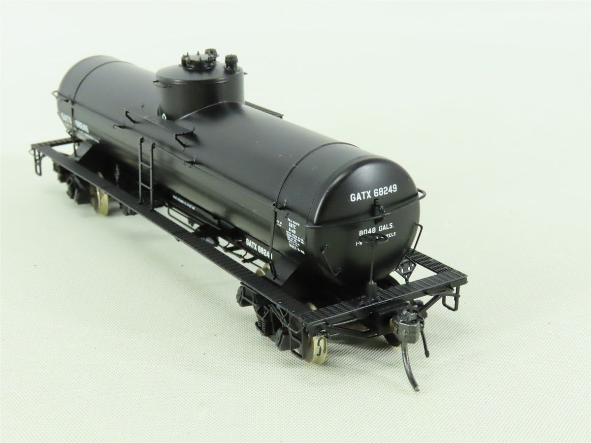 HO Tangent #22010-04 GATX Black Lease 8K Gal. Tank Car #68249 - Custom Weathered