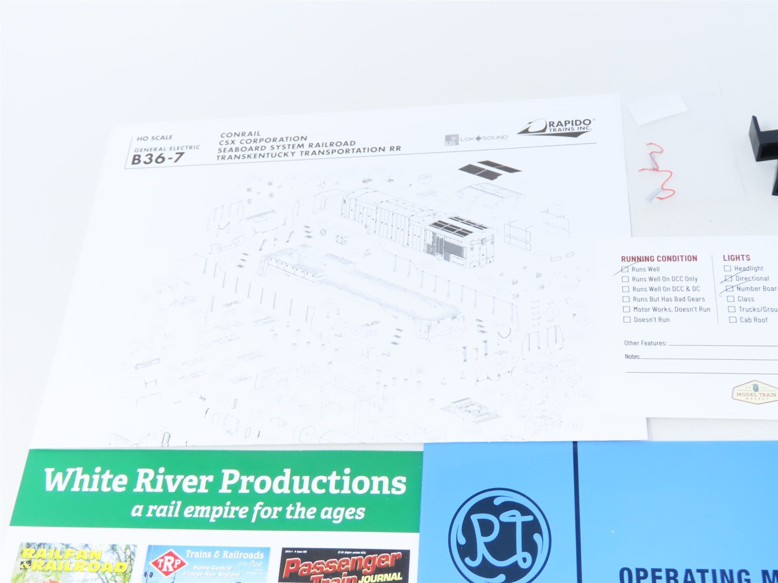 HO Scale Rapido 18015 CSX Patched Conrail GE B36-7 Diesel #5790 - DCC Ready