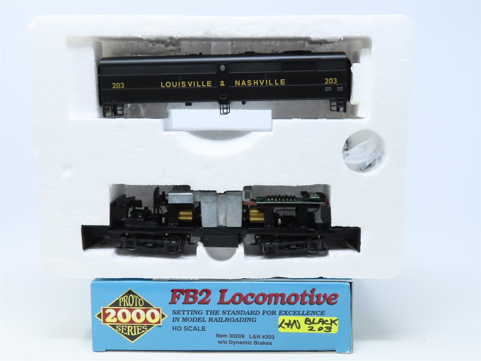 HO Proto 2000 30209 L&N Louisville & Nashville EMD FB2 Diesel #203 - Bad Gears