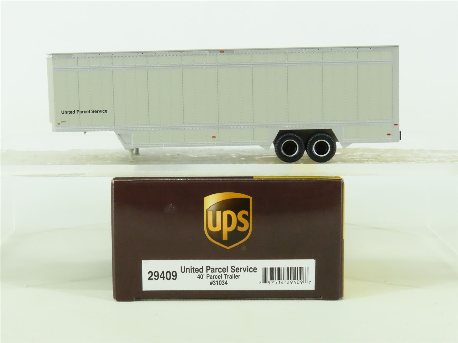 HO Scale Athearn #29409 UPS United Parcel Service 40' Parcel Trailer #31034