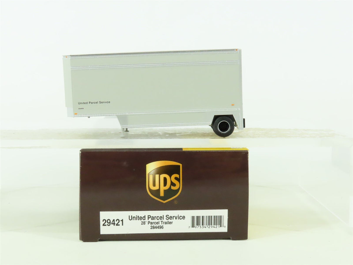 HO Scale Athearn #29421 UPS United Parcel Service 28&#39; Parcel Trailer #284496