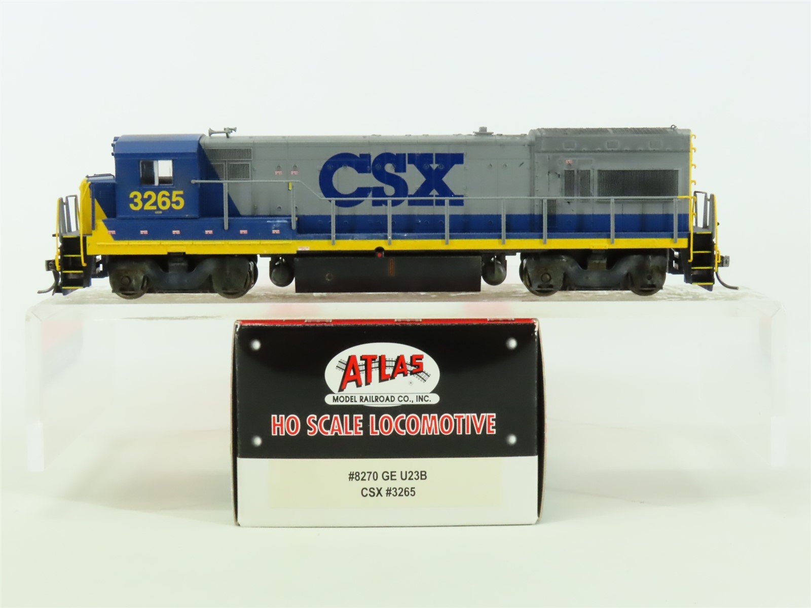 HO Scale Atlas 8270 CSX Transportation GE U23B Diesel #3265 - Custom Weathered