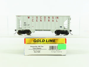 HO Walthers Gold Line #932-7426 WC Wisconsin Central 2-Bay Open Hopper #34027