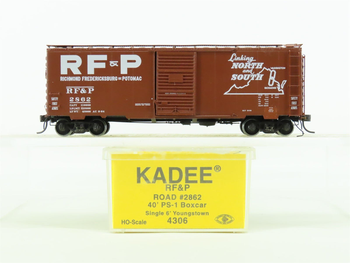 HO Scale Kadee #4306 RF&amp;P Richmond Fredericksburg &amp; Potomac 40&#39; Box Car #2862