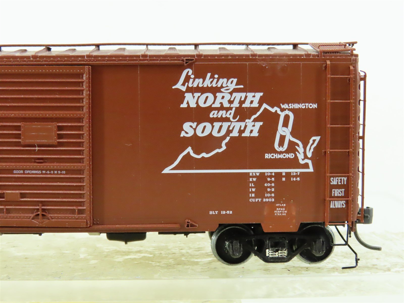 HO Scale Kadee #4306 RF&P Richmond Fredericksburg & Potomac 40' Box Car #2862