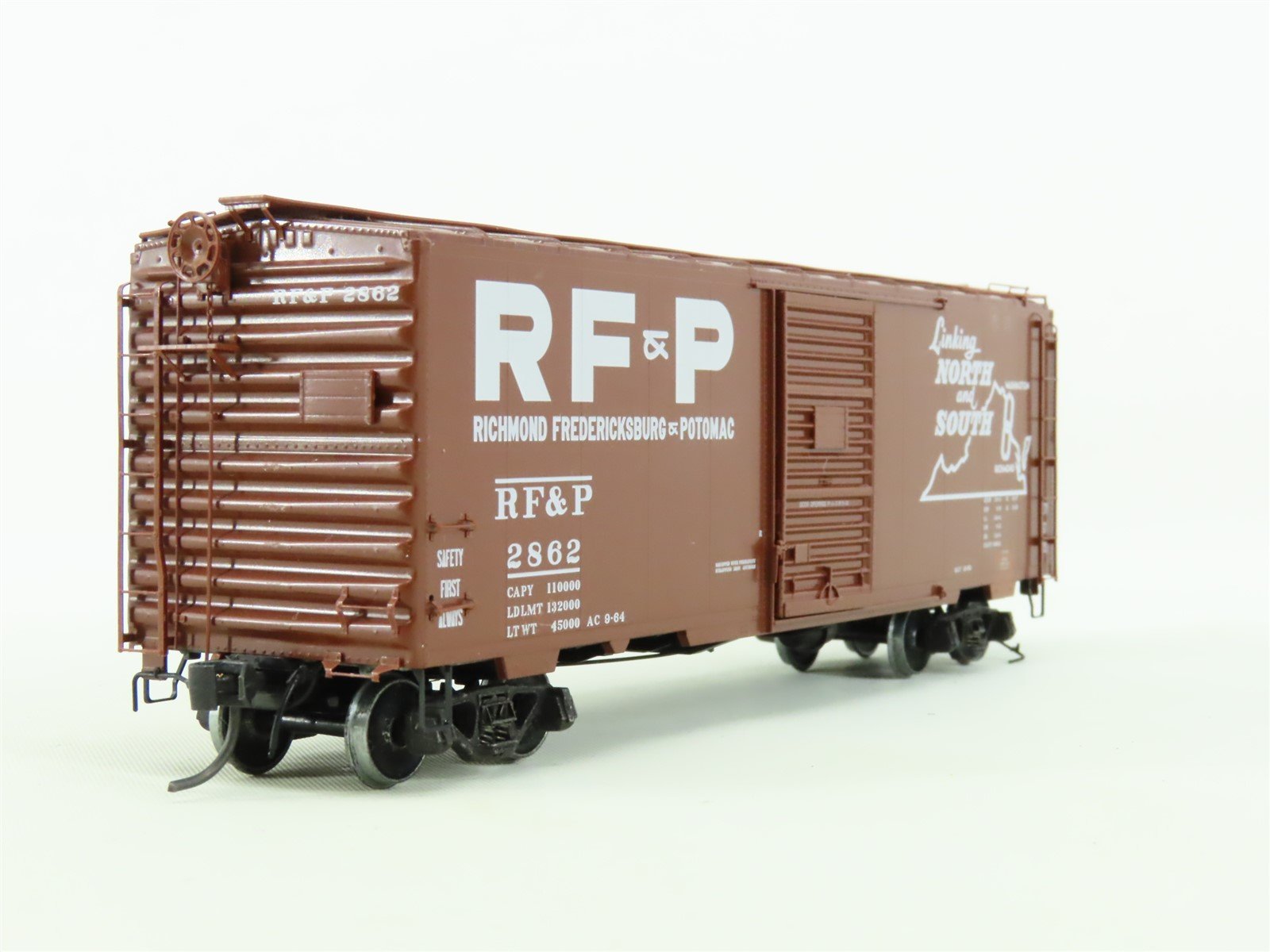 HO Scale Kadee #4306 RF&P Richmond Fredericksburg & Potomac 40' Box Car #2862
