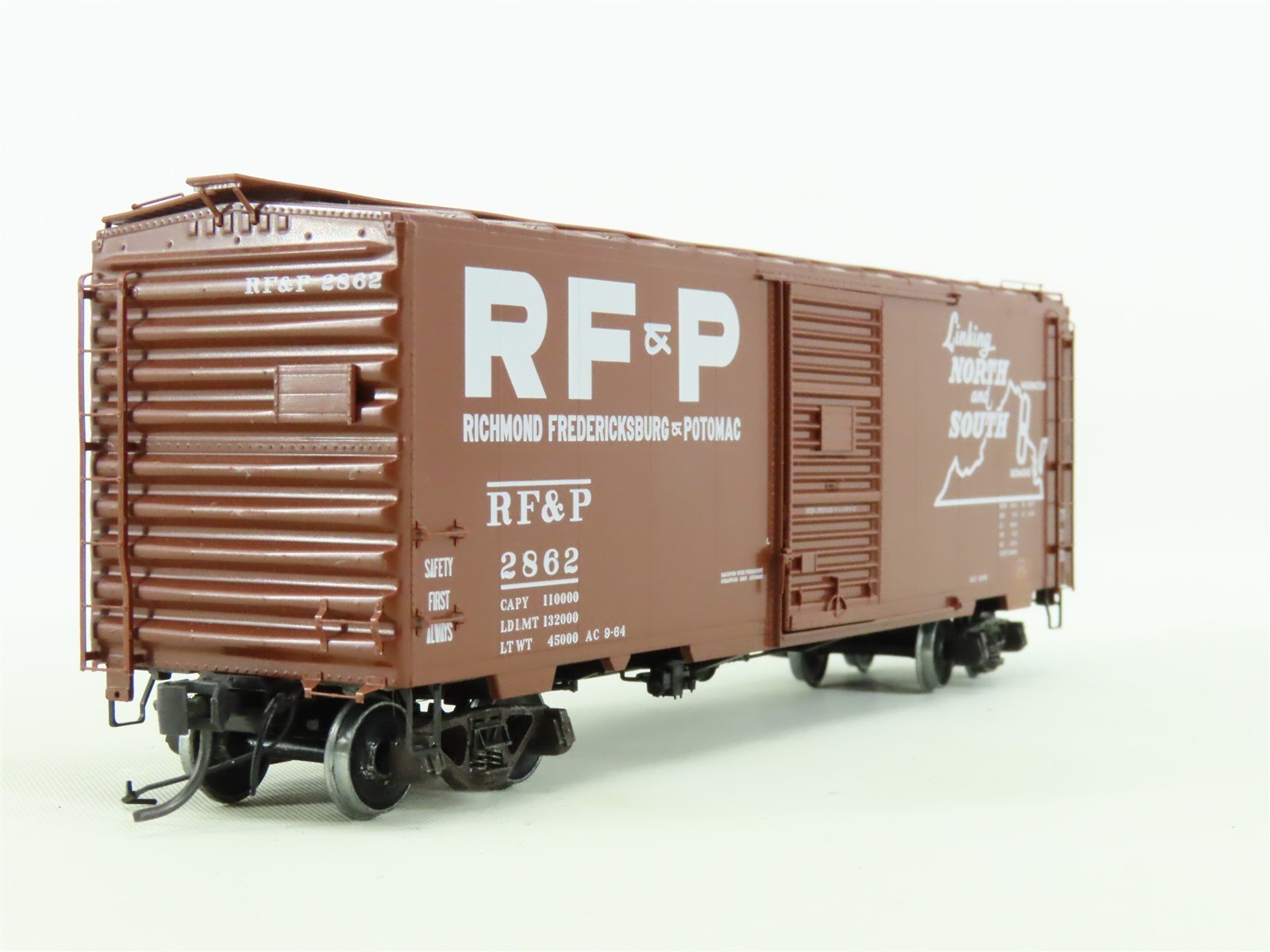 HO Scale Kadee #4306 RF&P Richmond Fredericksburg & Potomac 40' Box Car #2862