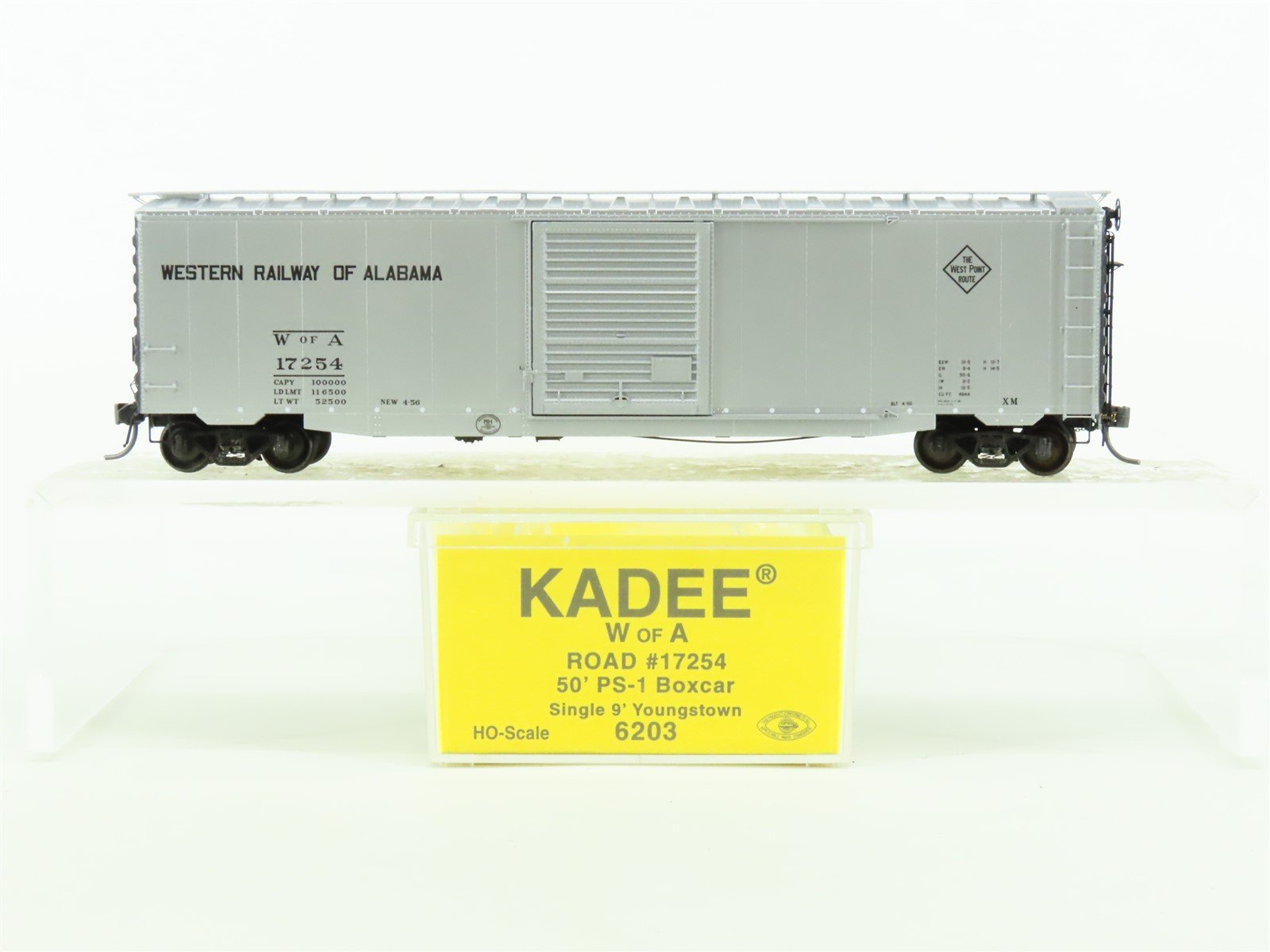 HO Scale Kadee #6203 WofA Western Railway of Alabama 50' Box Car #17254