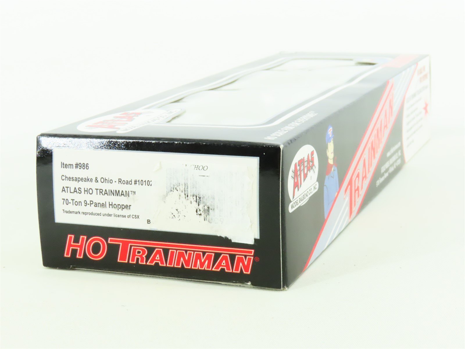 HO Scale Atlas Trainman #986 C&O Chesapeake & Ohio 3-Bay Hopper w/ Load #101022