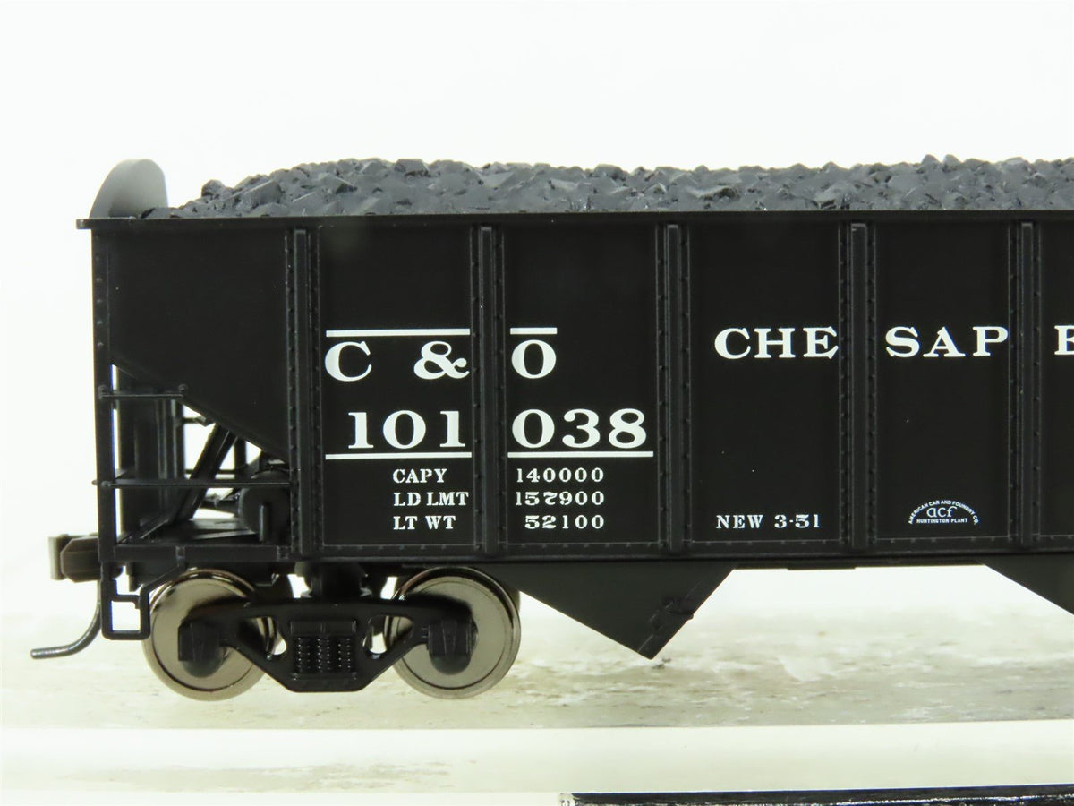 HO Scale Atlas Trainman #987 C&amp;O Chesapeake &amp; Ohio 3-Bay Hopper w/ Load #101038
