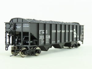 HO Scale Atlas Trainman #987 C&O Chesapeake & Ohio 3-Bay Hopper w/ Load #101038