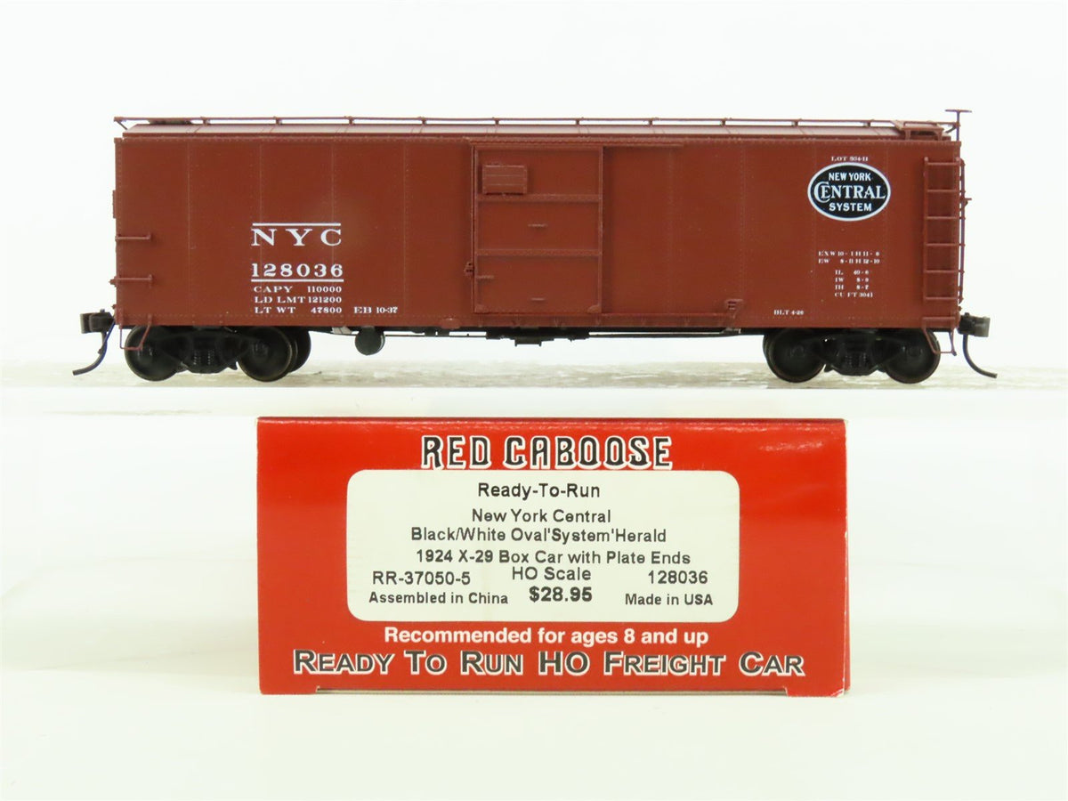 HO Scale Red Caboose #RR-37050-5 NYC New York Central Single Door Box Car 128036