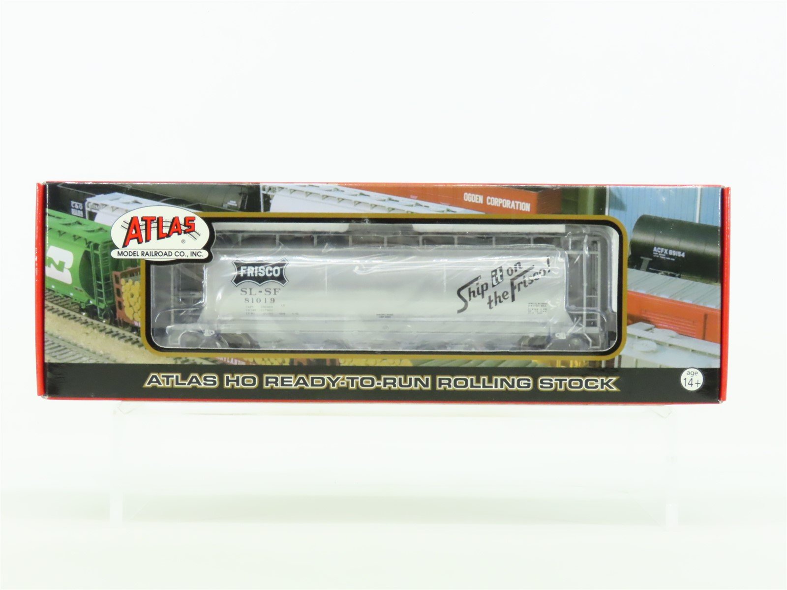 HO Scale Atlas #1968-2 SL-SF Frisco 6-Bay Cylindrical Hopper #81019 - SEALED