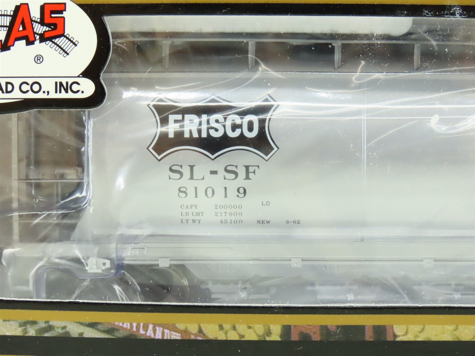 HO Scale Atlas #1968-2 SL-SF Frisco 6-Bay Cylindrical Hopper #81019 - SEALED