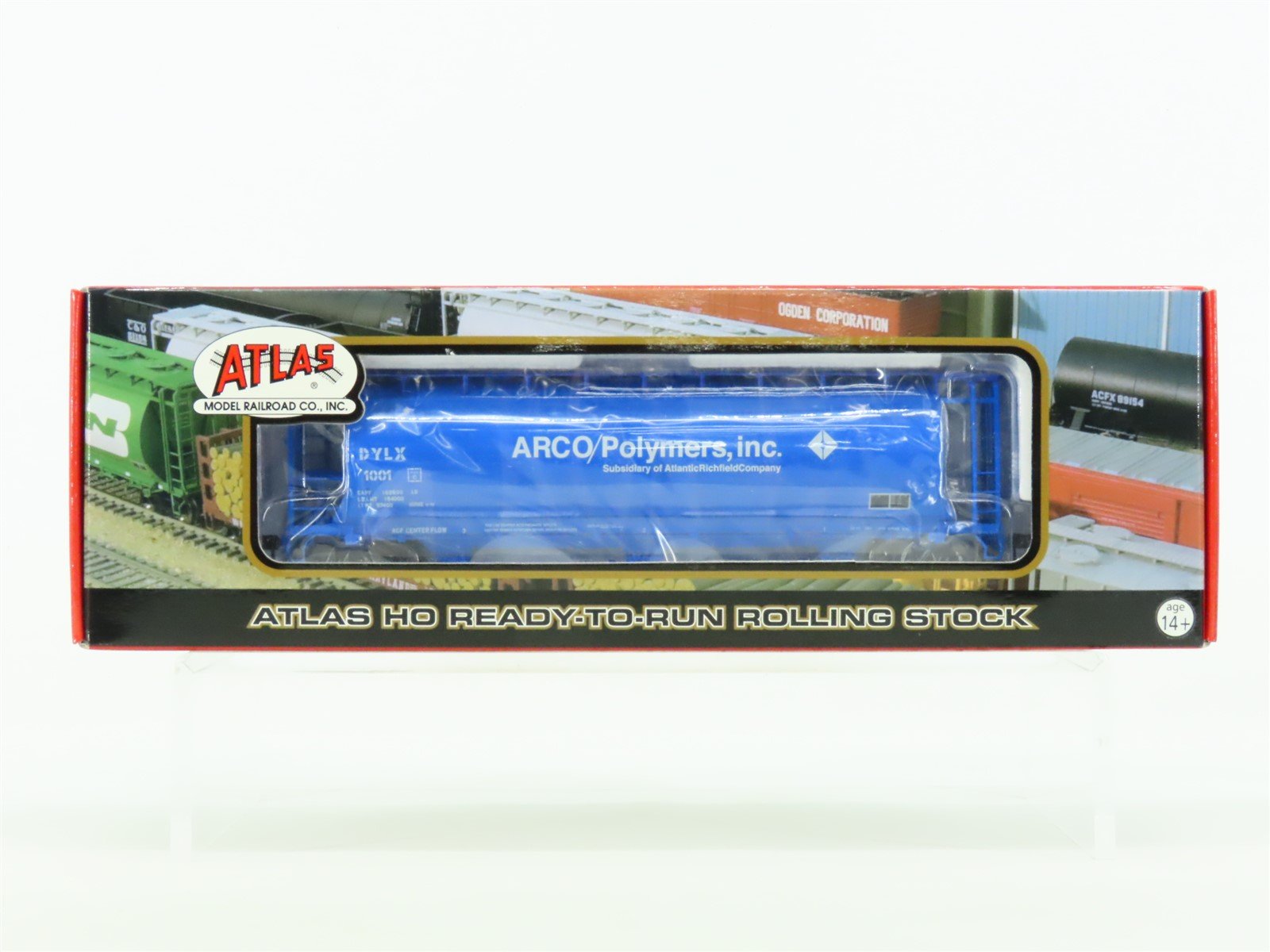 HO Atlas #1982-1 DYLX Arco/Polymers 3-Bay Cylindrical Hopper #1001 - SEALED