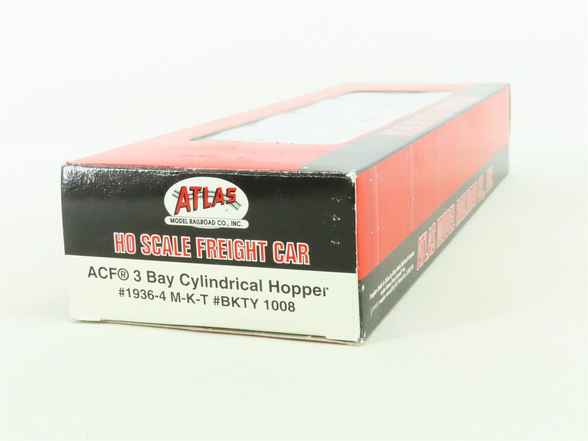 HO Scale Atlas #1936-4 BKTY M-K-T KATY 3-Bay Cylindrical Covered Hopper #1008