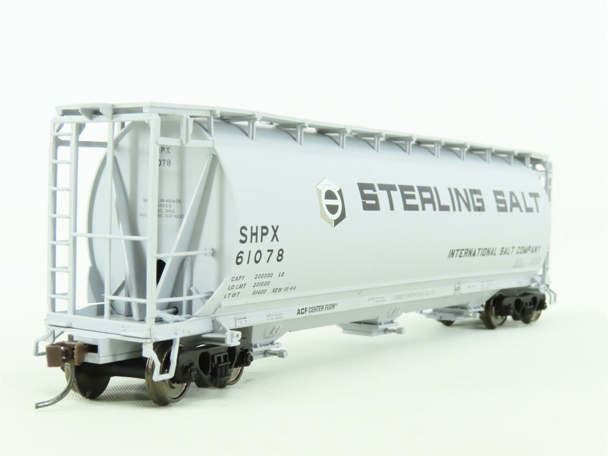 HO Atlas #1939-1 SHPX Sterling Salt 3-Bay Cylindrical Covered Hopper #61078