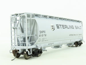 HO Atlas #1939-1 SHPX Sterling Salt 3-Bay Cylindrical Covered Hopper #61078