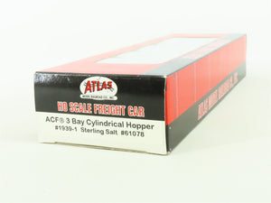 HO Atlas #1939-1 SHPX Sterling Salt 3-Bay Cylindrical Covered Hopper #61078