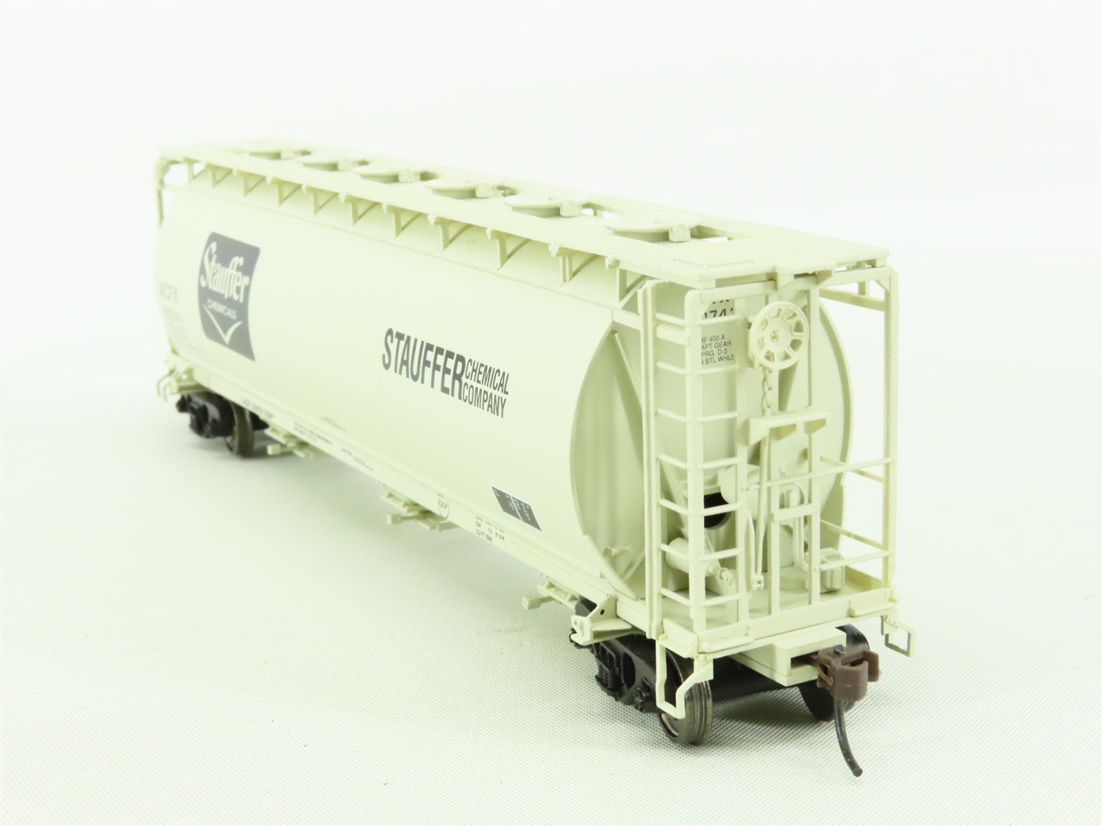 HO Atlas #1120C ACFX Stauffer Chemicals 3-Bay Cylindrical Covered Hopper #60741