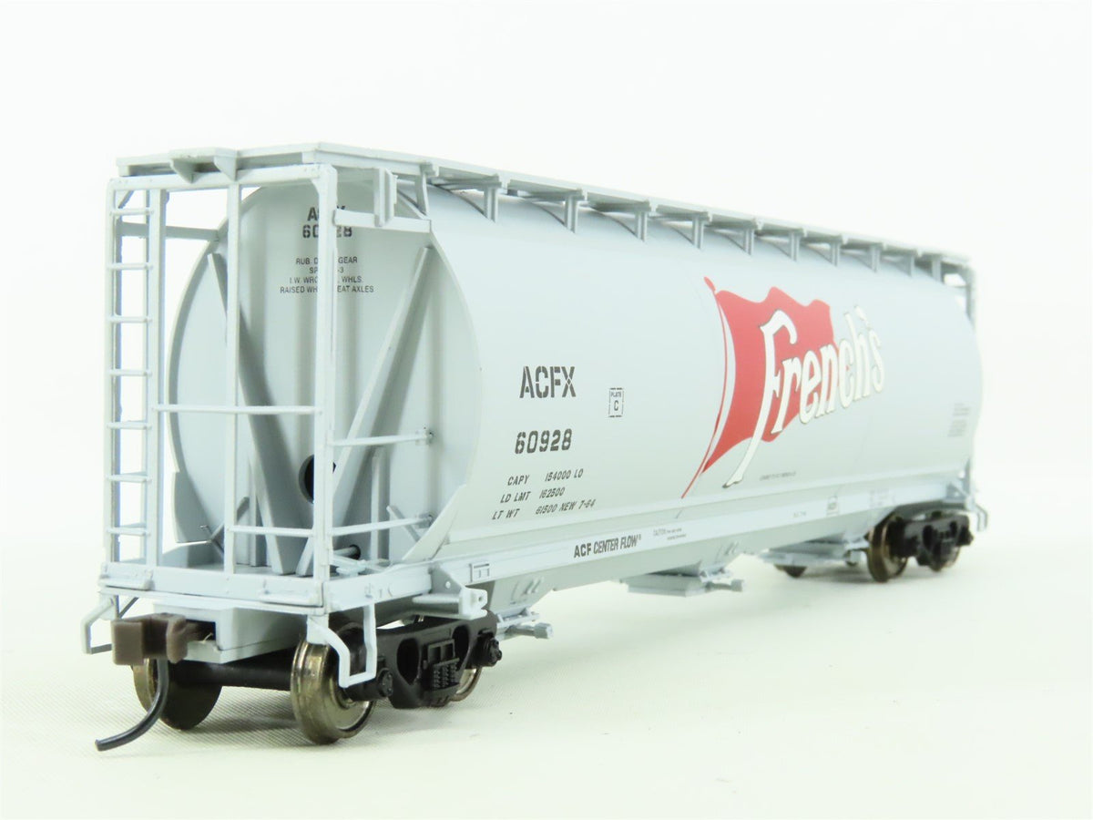 HO Scale Atlas #1941-2 ACFX French&#39;s 3-Bay Cylindrical Covered Hopper #60928