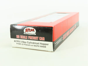 HO Scale Atlas #1941-2 ACFX French's 3-Bay Cylindrical Covered Hopper #60928