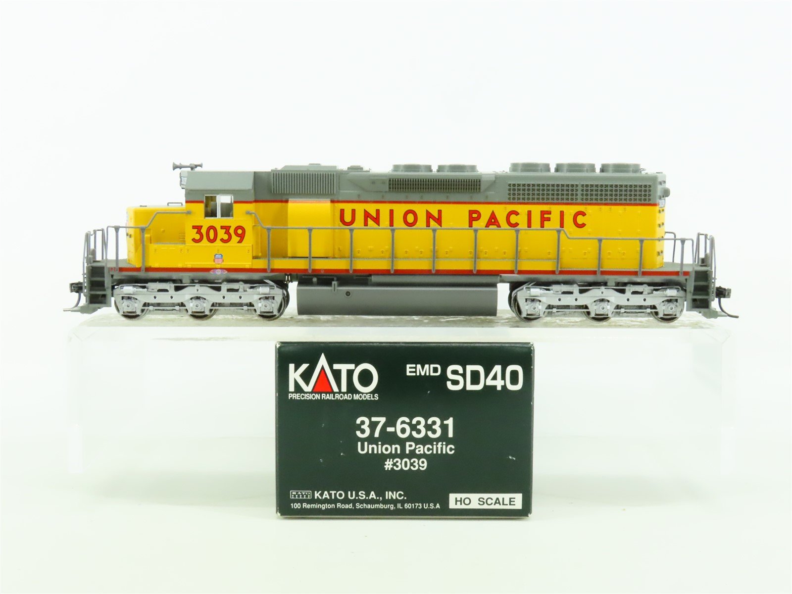 HO Scale KATO 37-6331 UP Union Pacific EMD SD40 Diesel #3039 DCC Ready - Custom