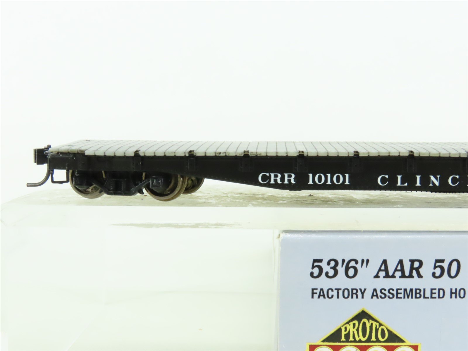 HO Scale Life-Like Proto 2000 #30623 CRR Clinchfield 50 Ton Flat Car #10101