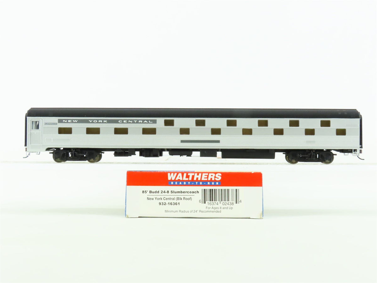 HO Walthers #932-16361 NYC New York Central 85&#39; Budd 24-8 Slumbercoach Passenger