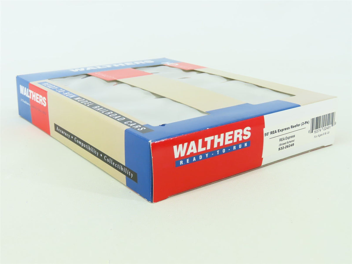 HO Scale Walthers #932-26249 REX REA Express 50&#39; Reefer 2-Pack #6158 &amp; 6183