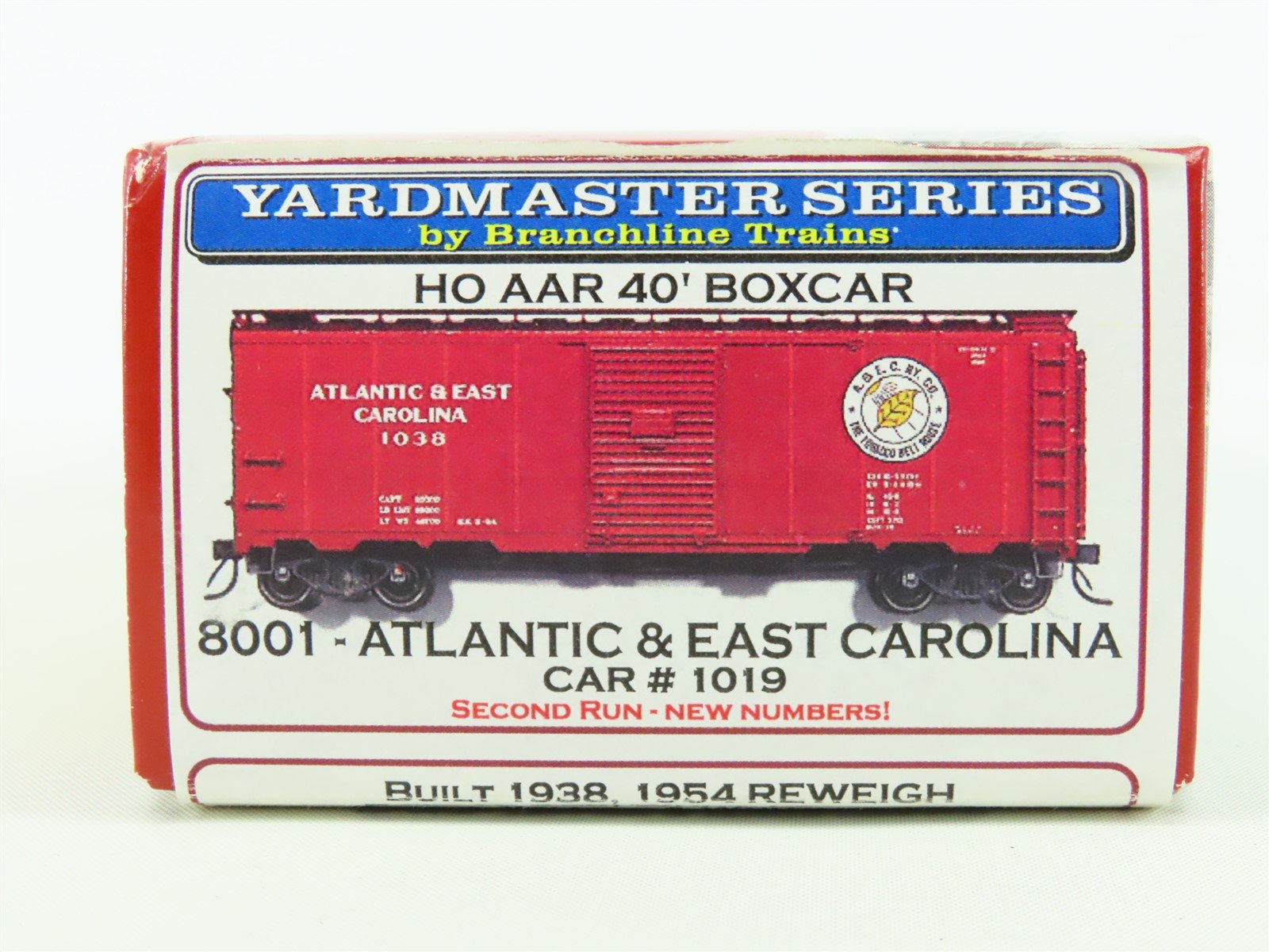 HO Branchline Yardmaster Kit #8001 Atlantic & East Carolina 40' Box Car #1019