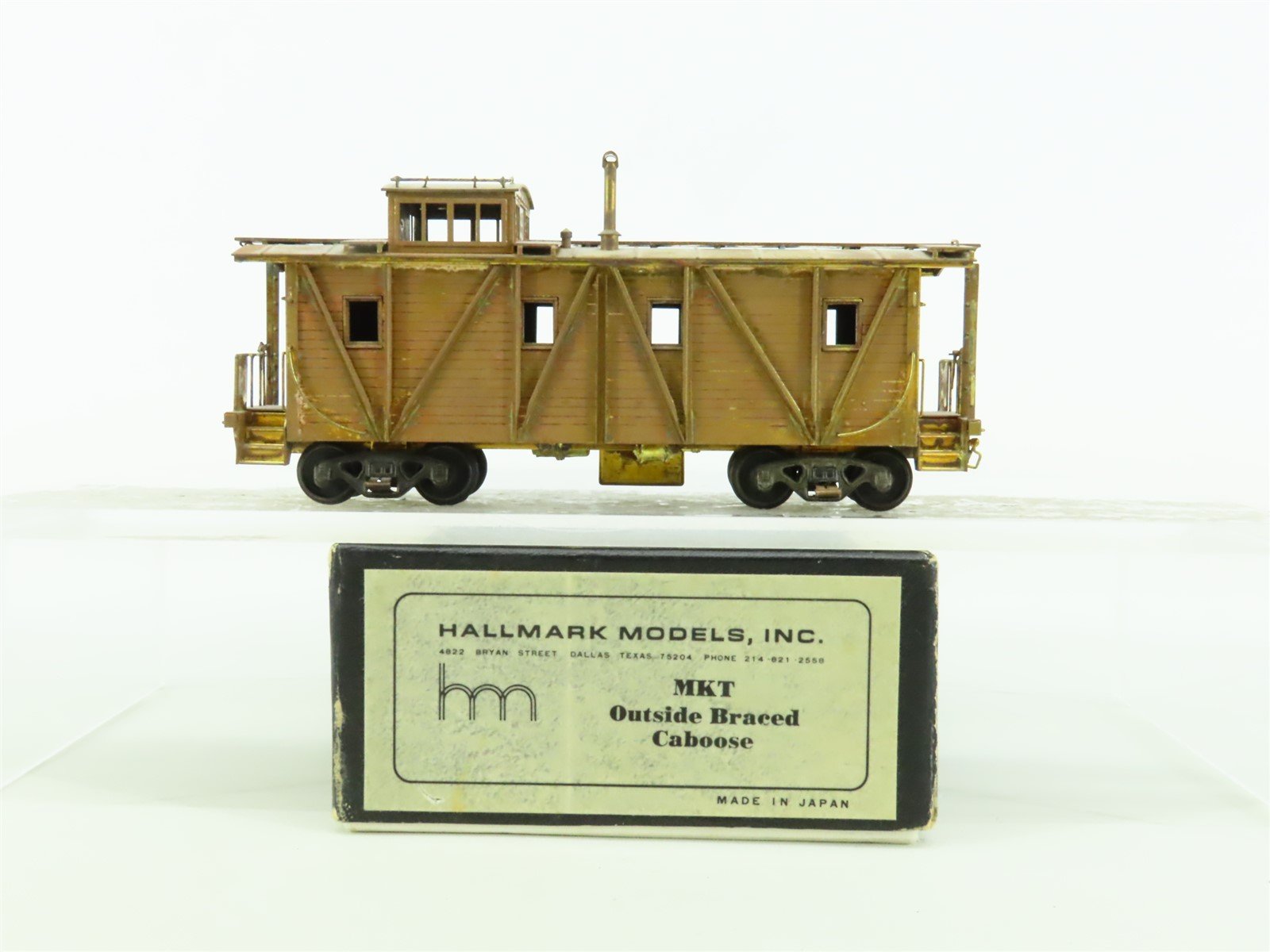HO Hallmark Models BRASS MKT Undecorated Outside Braced Offset Cupola Caboose