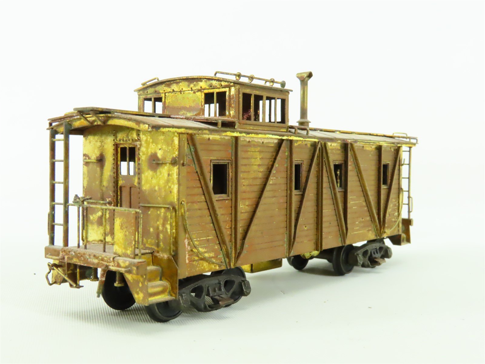 HO Hallmark Models BRASS MKT Undecorated Outside Braced Offset Cupola Caboose