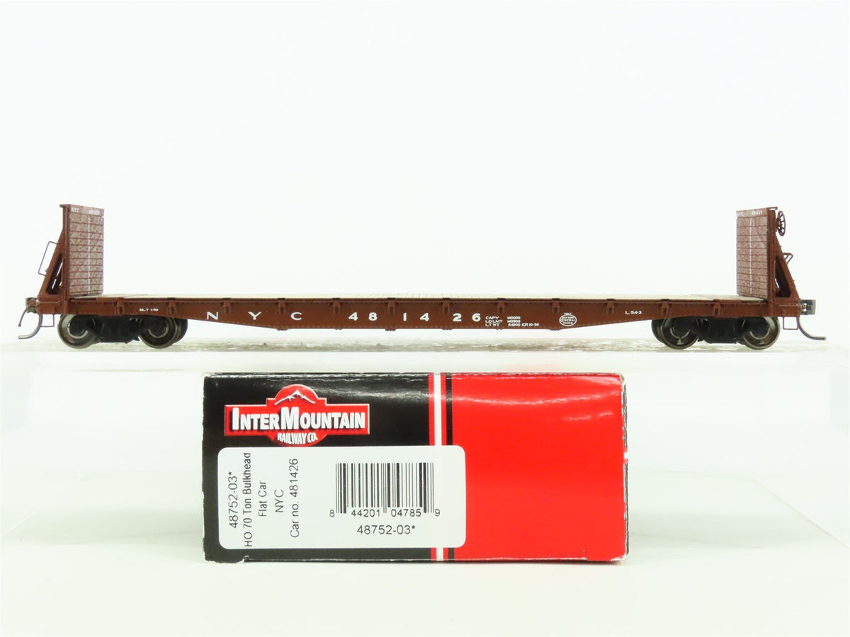 HO Scale InterMountain 48752-03 NYC New York Central Bulkhead Flat Car #481426