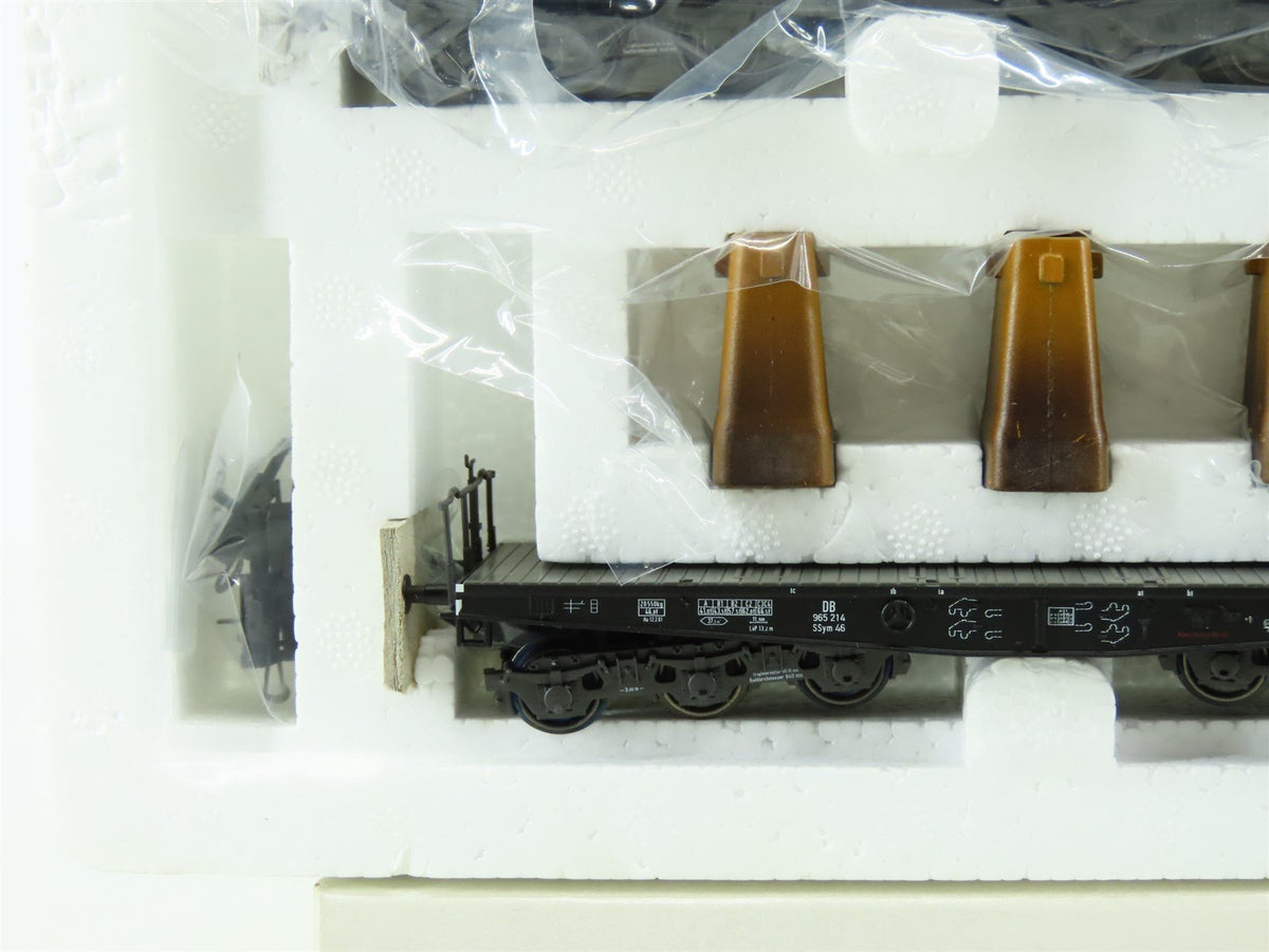 HO Scale Trix 23954 DB German Flat Cars w/Chilled Casting Load 2-Unit Set