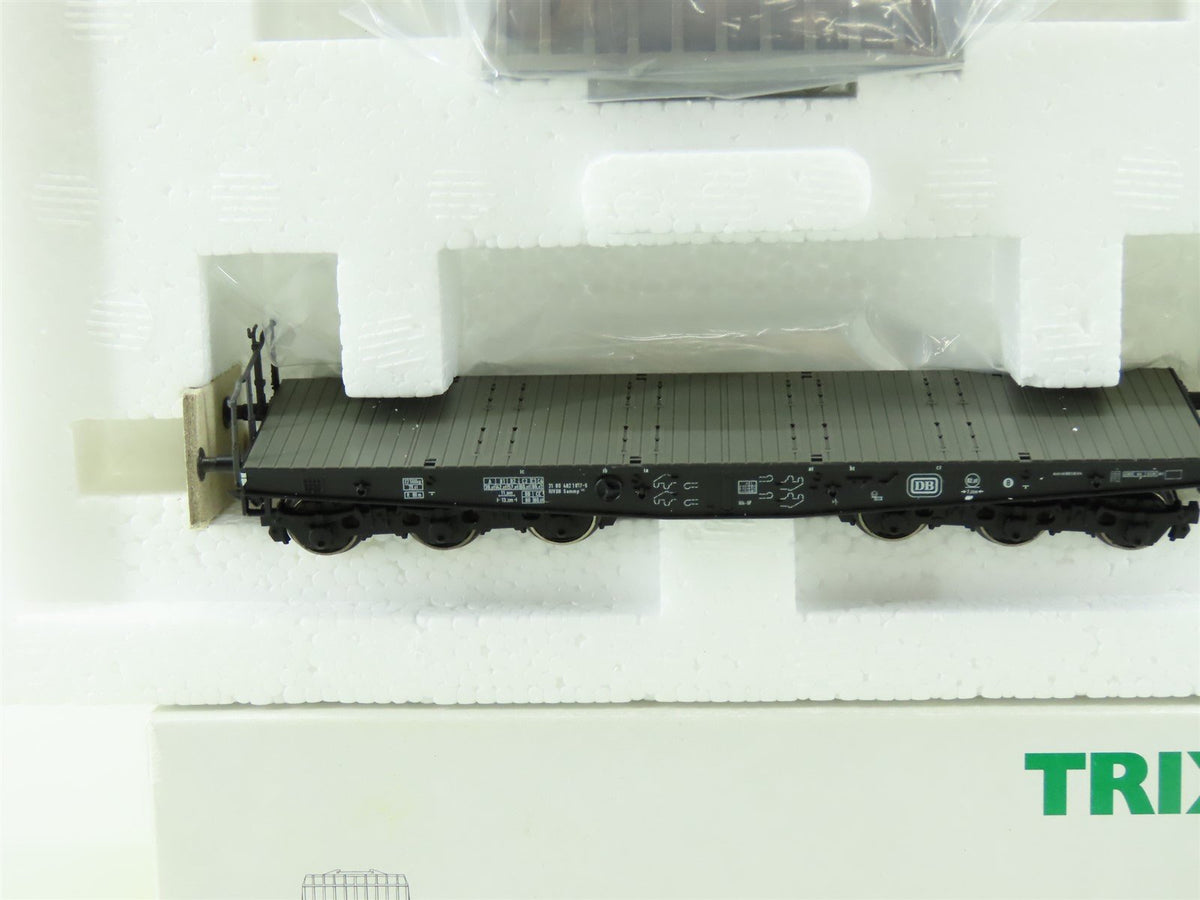 HO Scale Trix 24056 DB German Heavy Duty Flat Car w/ Glowing Metal Ingot Load