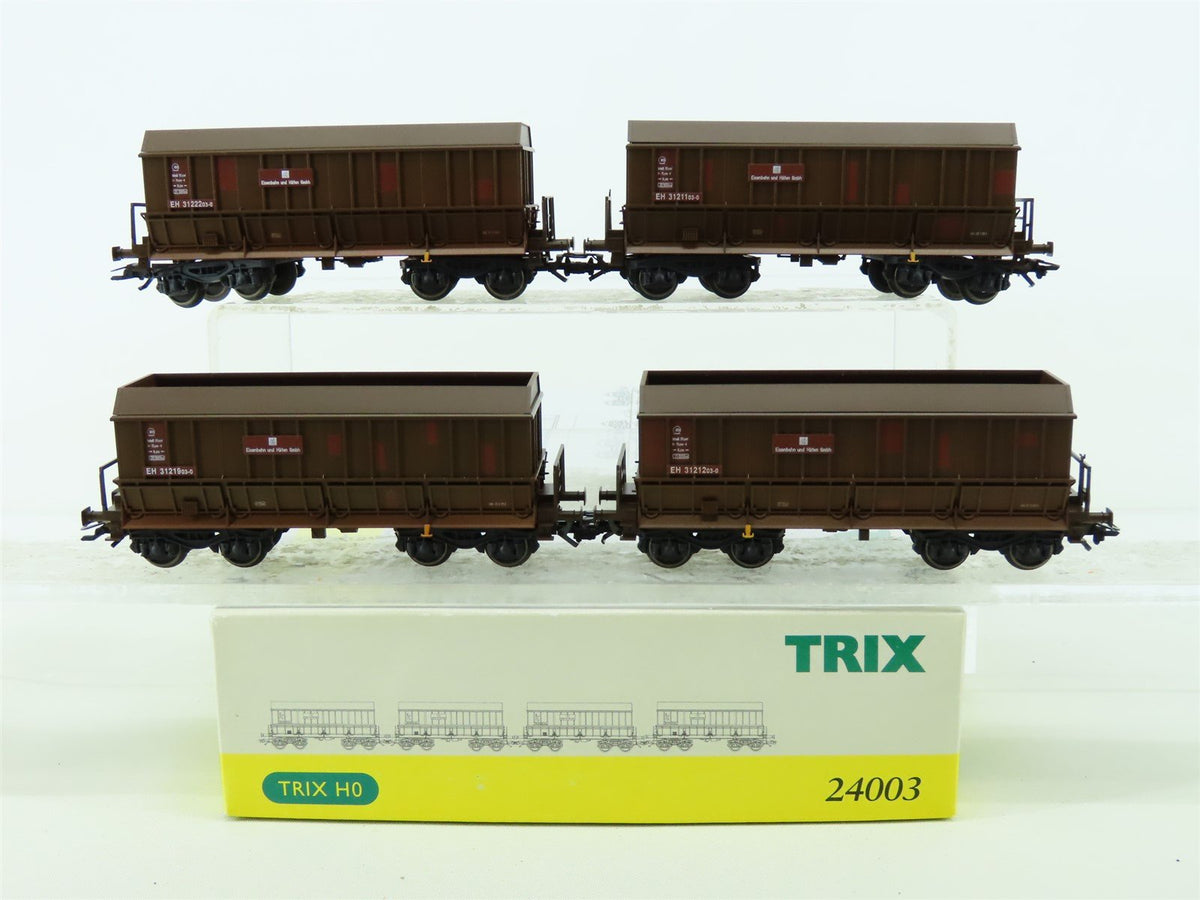 HO Trix 24003 &quot;Eisenbahn und Hafen Gmbh&quot; Ore Transport Cars w/Load 4-Unit Set