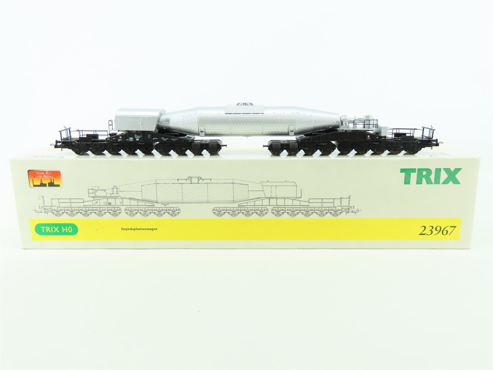 HO Scale Trix 23967 DB German Federal Torpedo Ladle Car #133-5P