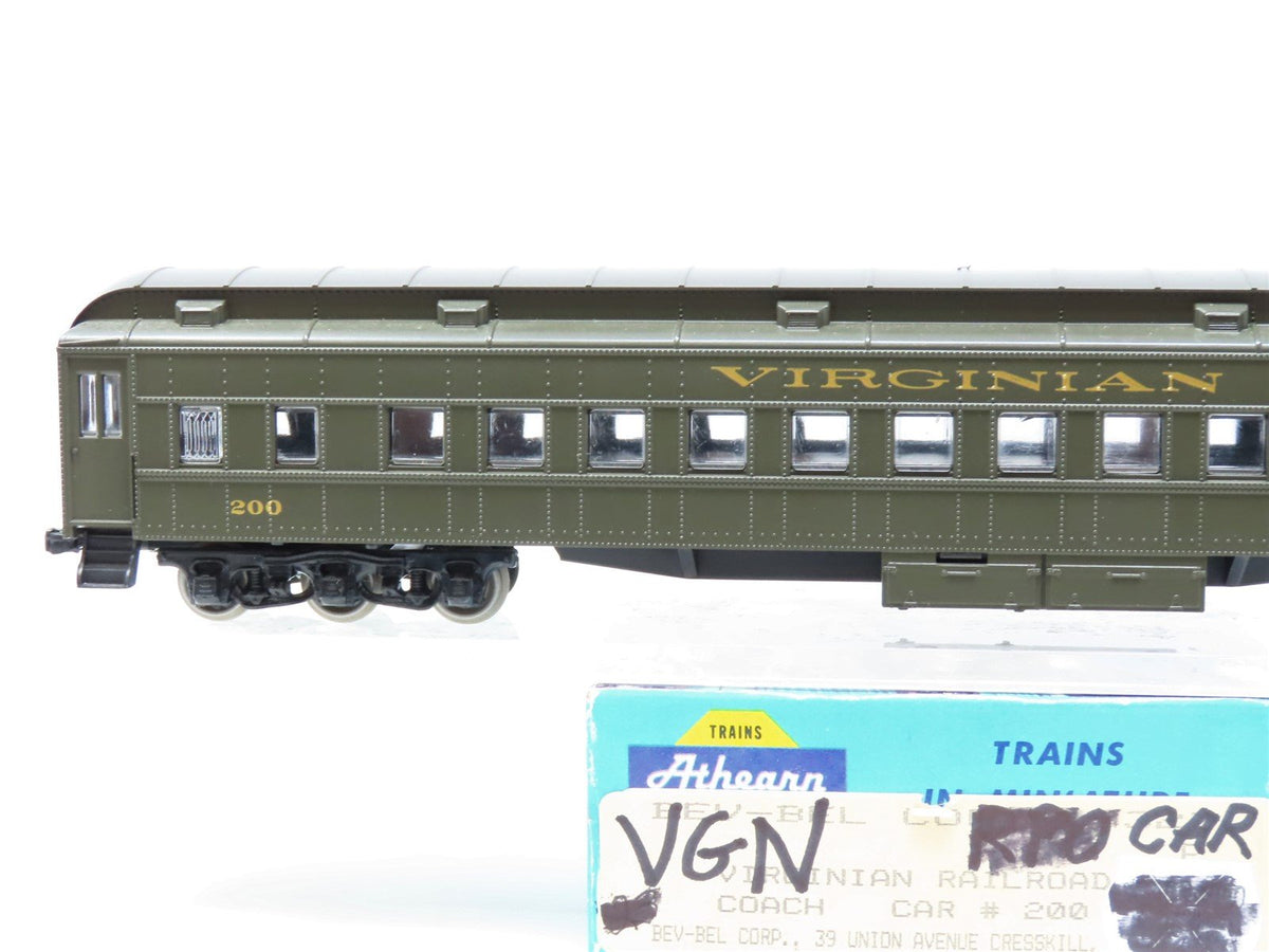 HO Scale Athearn/Bev-Bel VGN Virginian Railroad Coach Passenger Car #200