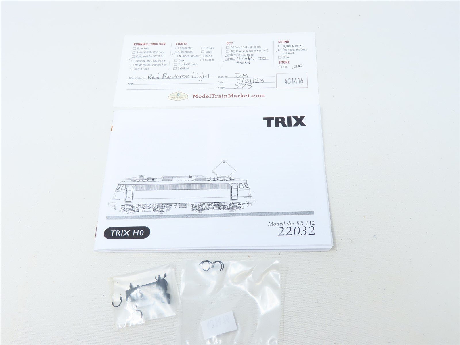 HO Scale Trix 22032 DB German TEE 