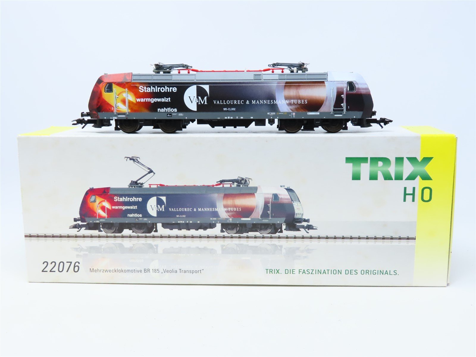 HO Scale Trix 22076 Veolia Transport Class 185 Electric Locomotive #002 w/DCC