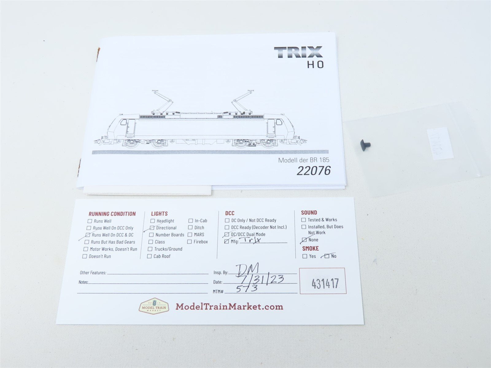 HO Scale Trix 22076 Veolia Transport Class 185 Electric Locomotive #002 w/DCC