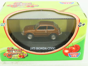 HO Scale Motor Max Fresh Cherries #73950FC 1975 Honda Civic - Metallic Copper