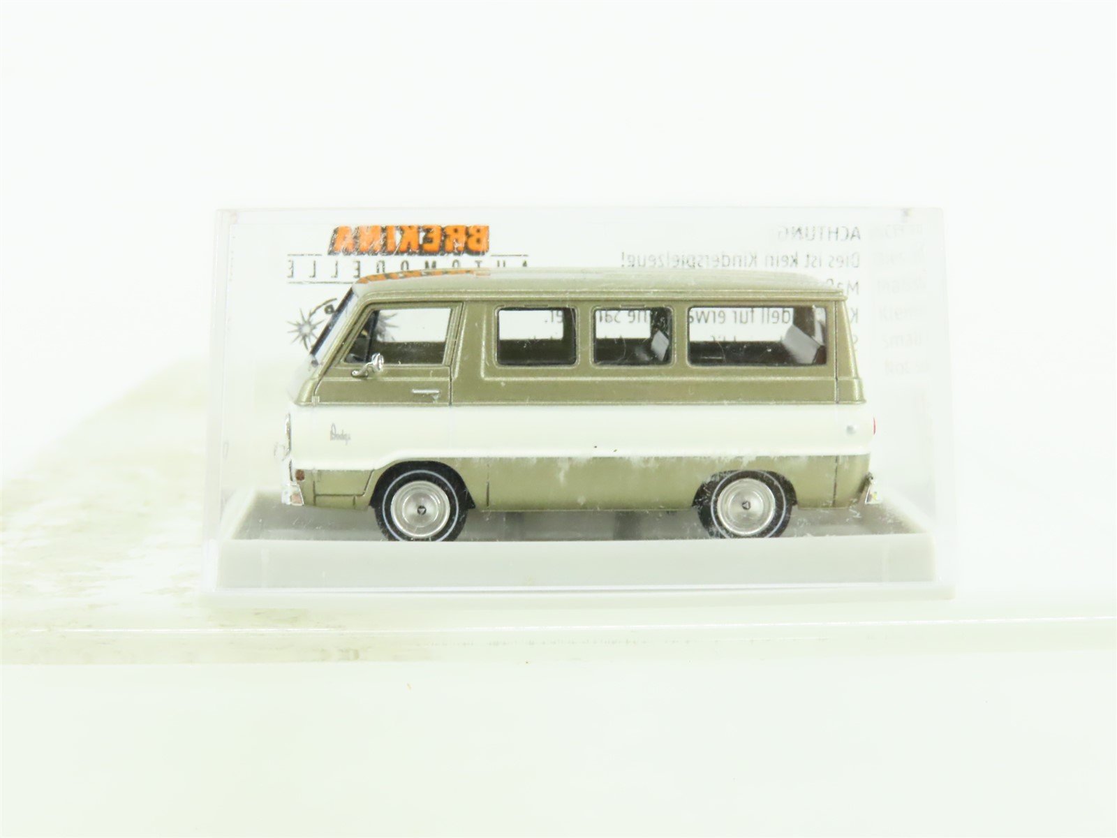 HO 1/87 Scale Brekina #34305 Dodge A100 Passenger Van - Grey/White