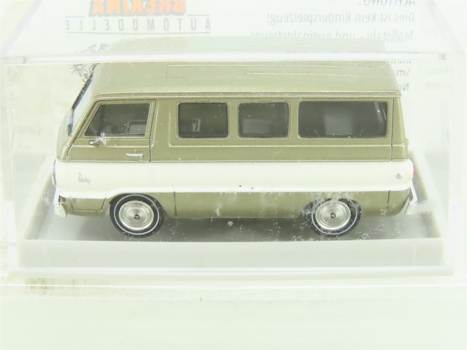 HO 1/87 Scale Brekina #34305 Dodge A100 Passenger Van - Grey/White