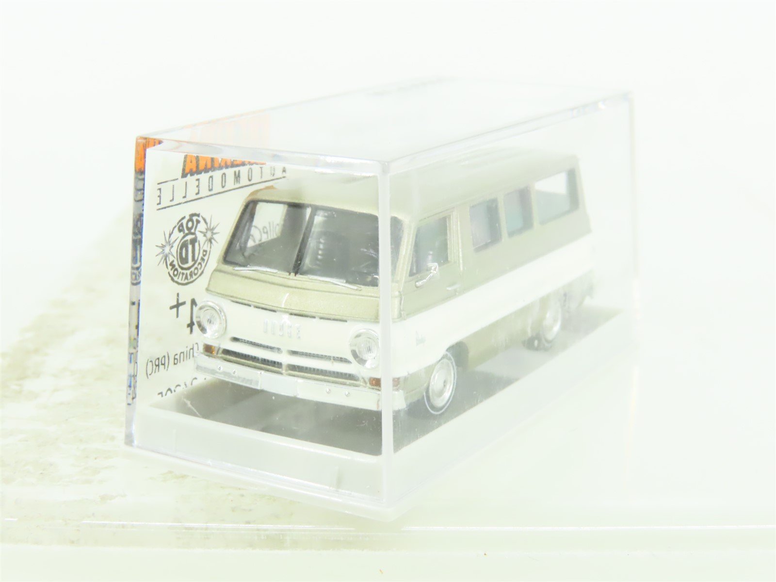 HO 1/87 Scale Brekina #34305 Dodge A100 Passenger Van - Grey/White