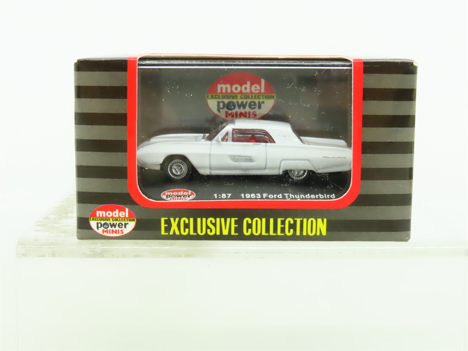 HO 1/87 Scale Model Power Minis #19250 Die-Cast 1963 Ford Thunderbird - White