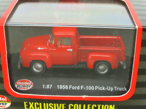 HO Scale Model Power Minis #19231 1956 Ford F-100 Pick-up Truck - Red